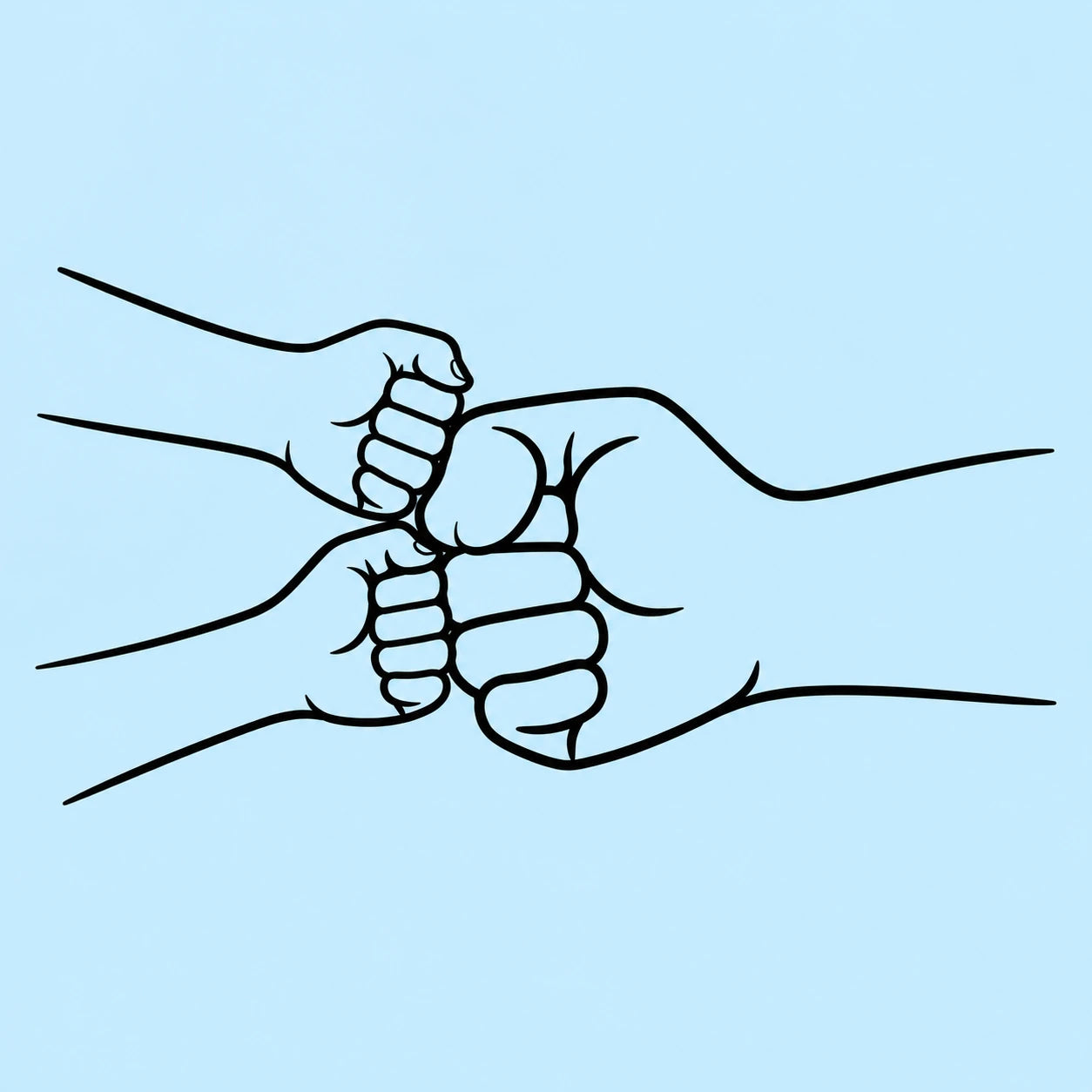 Original Dad and Kids Fist Bump personalized artwork